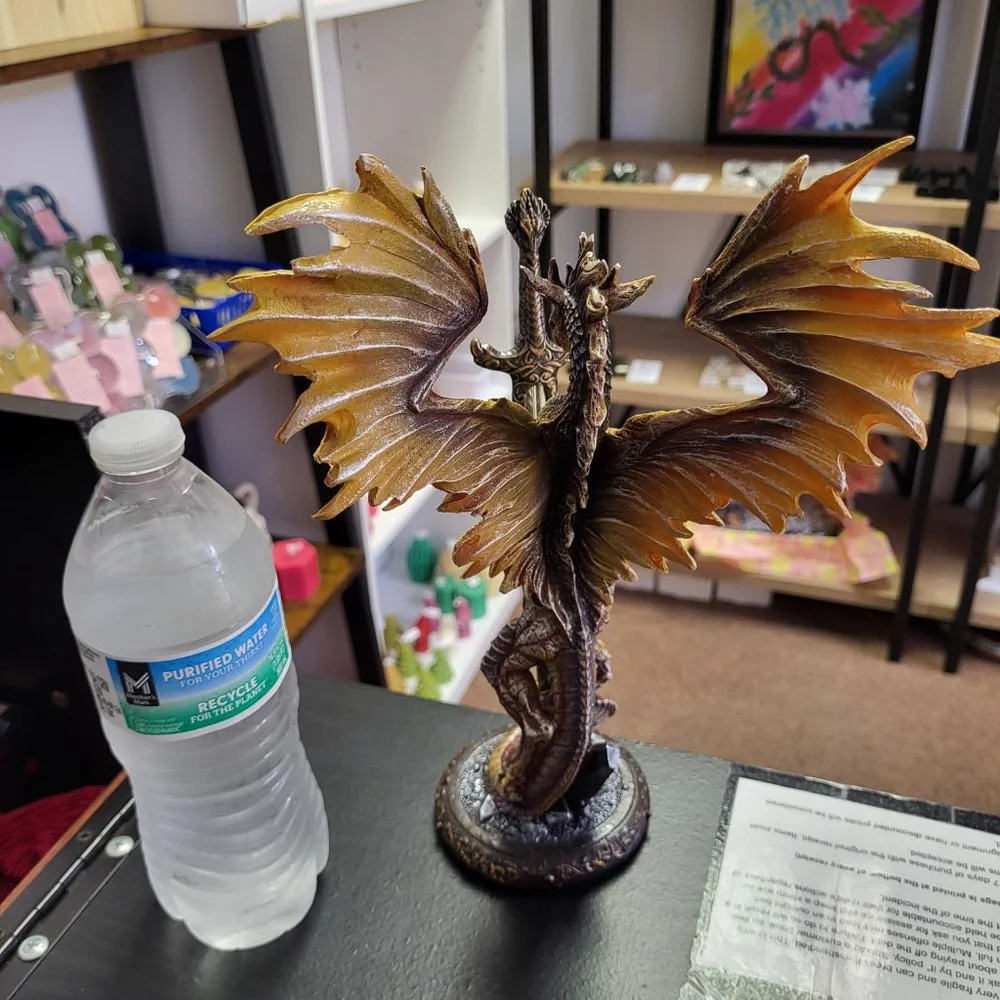 Flame blade letter opener collector dragon with original box